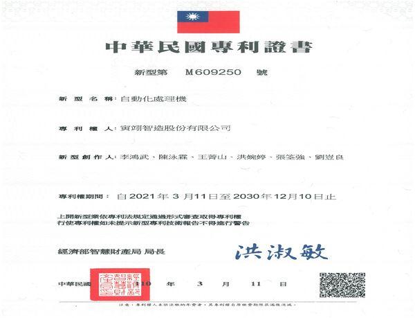 Taiwan new patent-M609250